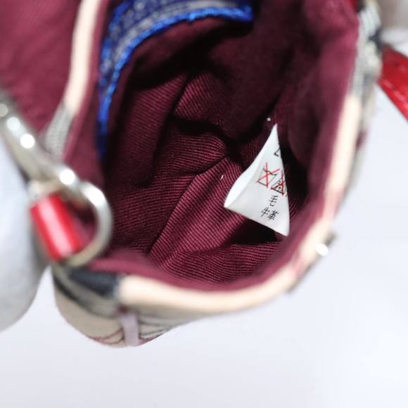 BURBERRY Nova Check Blue Label Pouch Canvas Beige Auth yk13609 - Picture 12 of 16